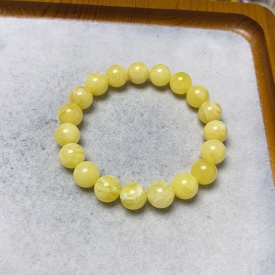 蜜蜡裸石未镶嵌手串