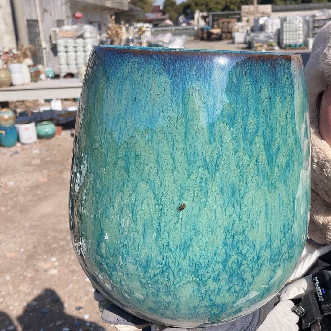 红陶王嫂花盆0127-34