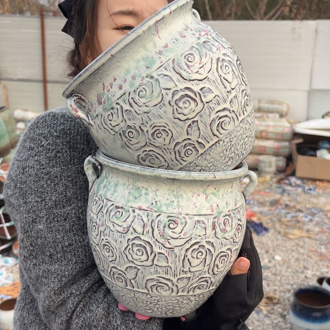 口径21高21两个玫瑰耳朵