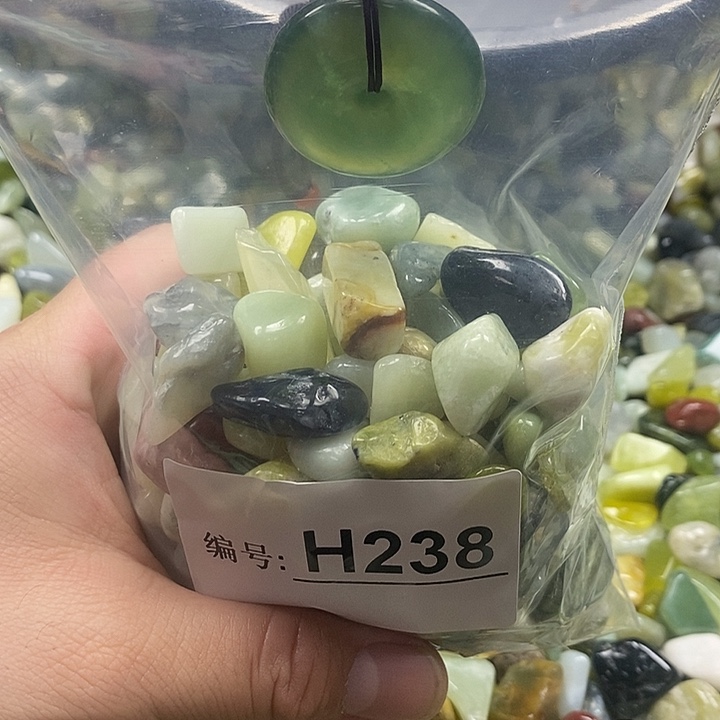 岫玉鱼缸石未镶嵌