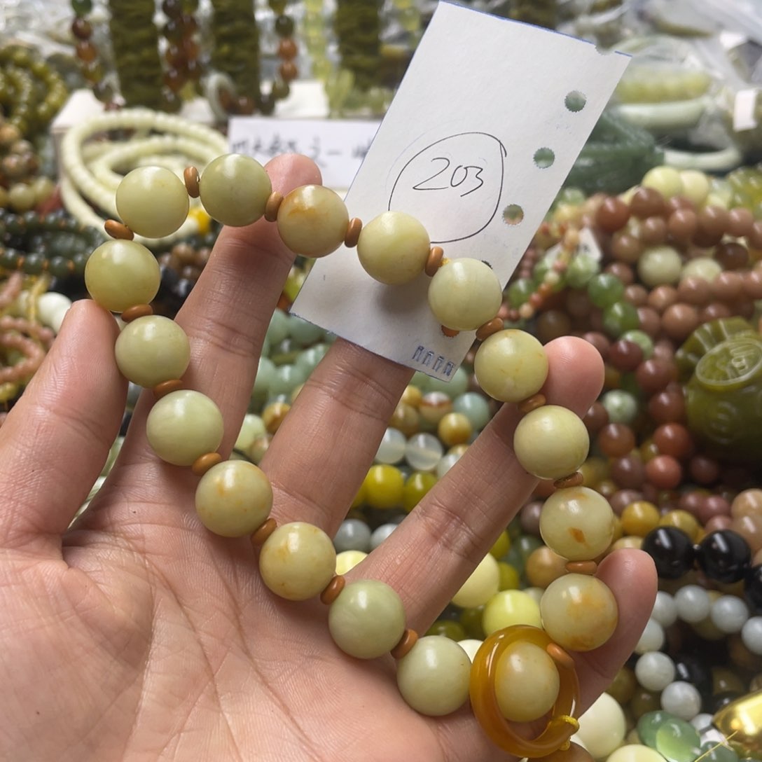 蛇纹石玉手链未镶嵌