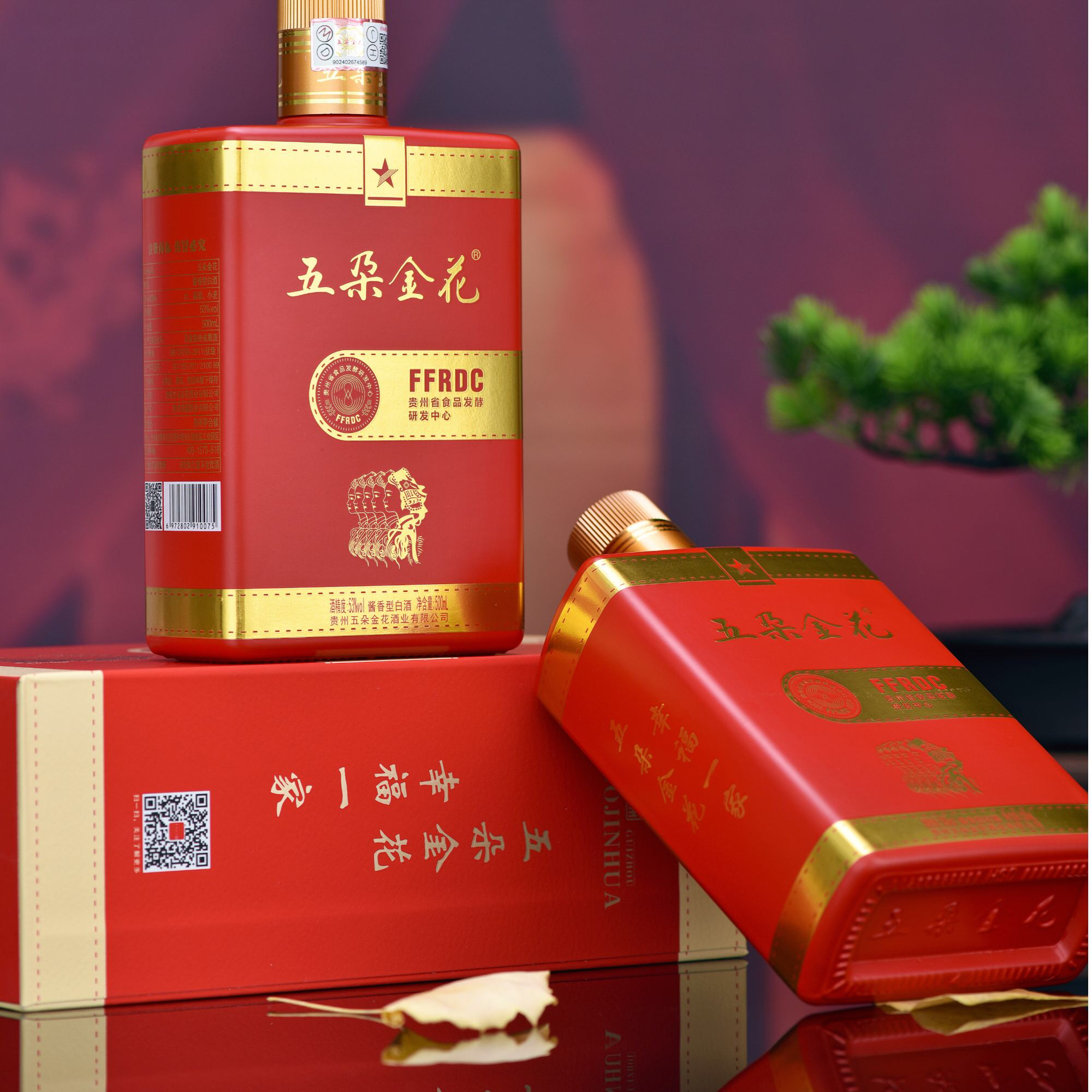 五朵金花直播间专享 茅台镇优级纯粮酱香型白酒53%Vol500ml