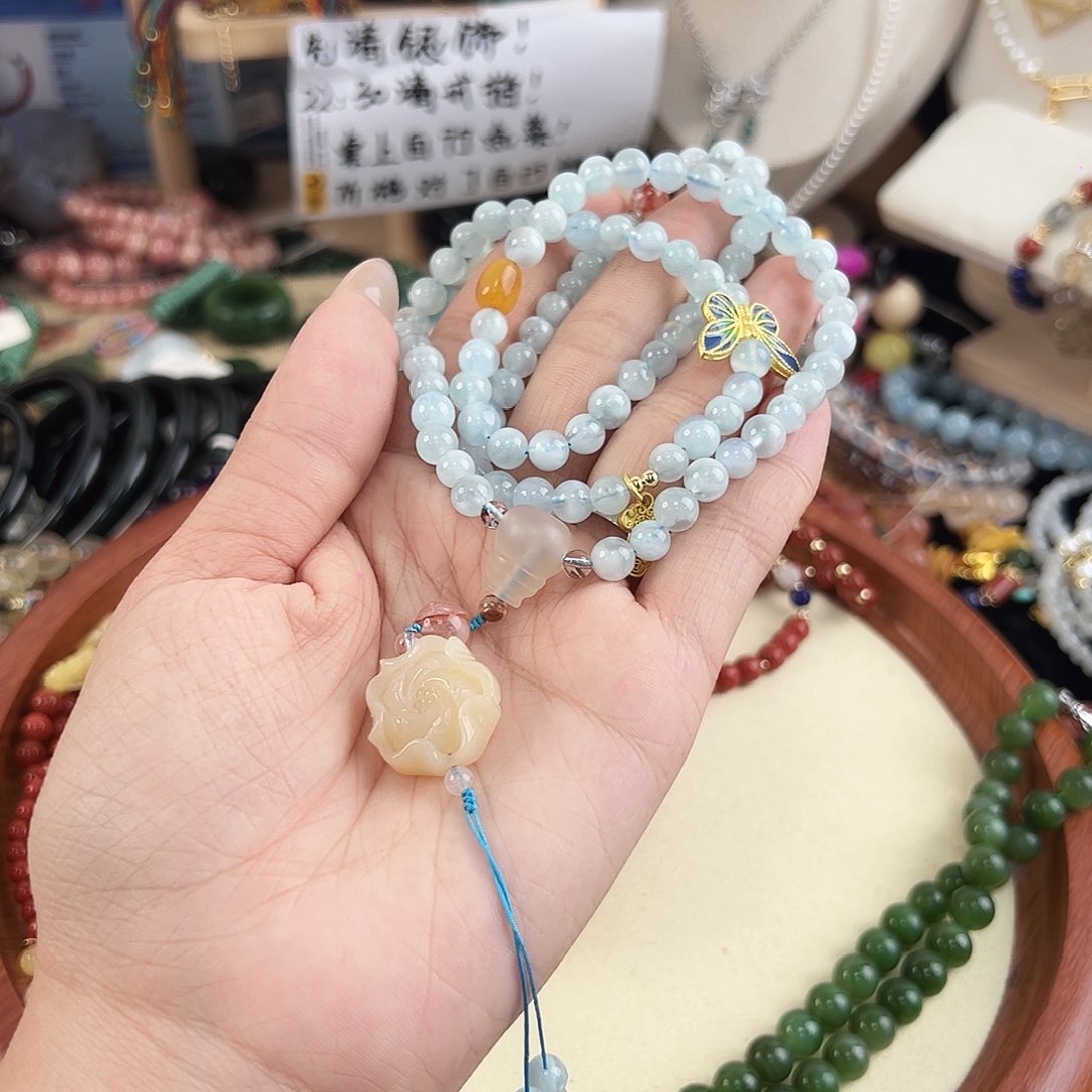 海蓝宝石颈饰未镶嵌曦*