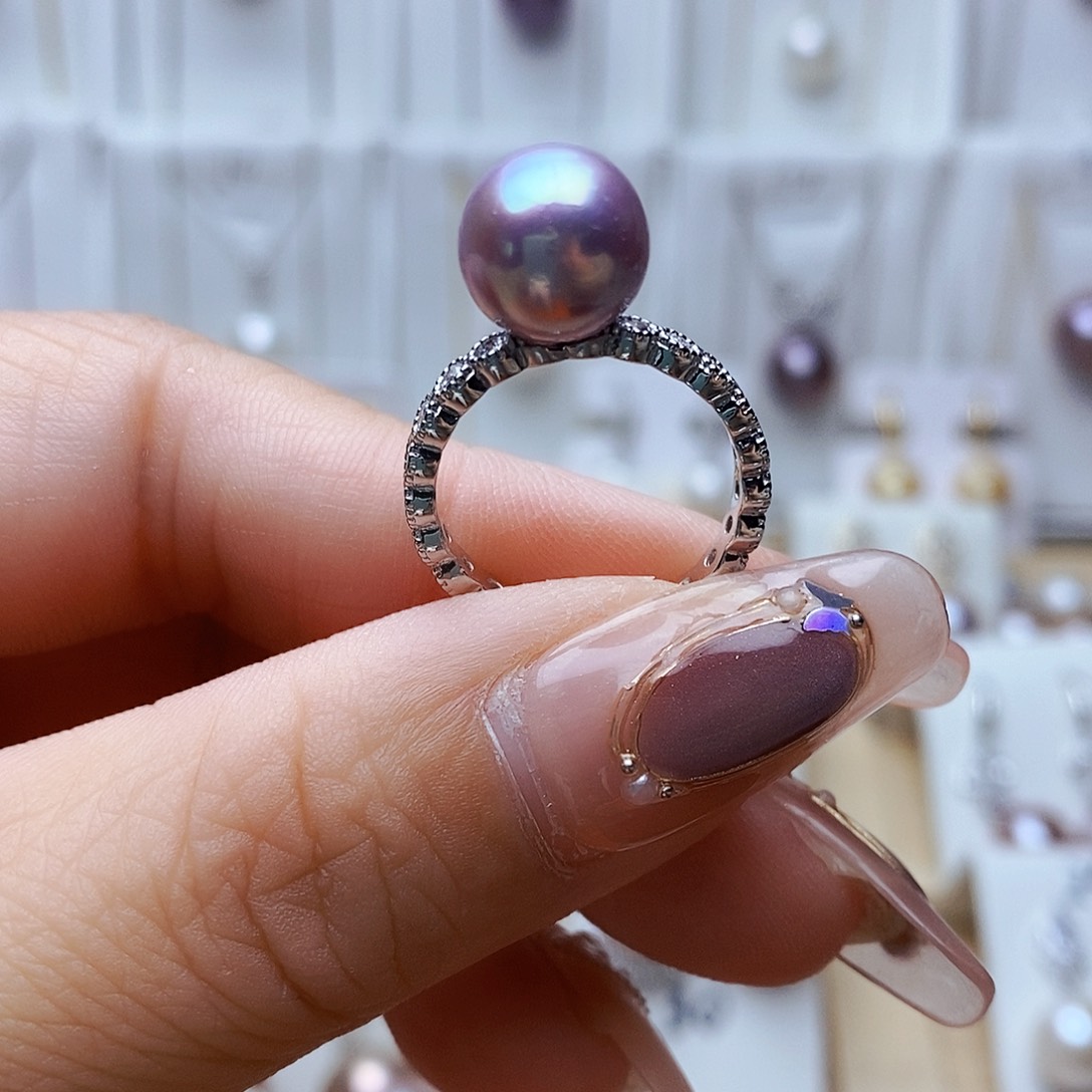 淡水珍珠戒指合金