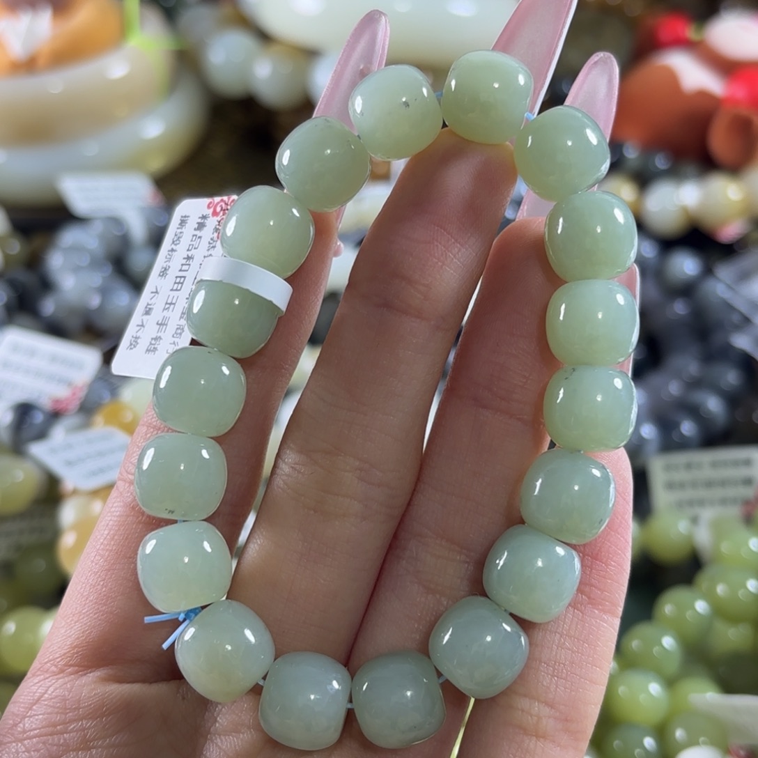 和田玉未镶嵌手链84