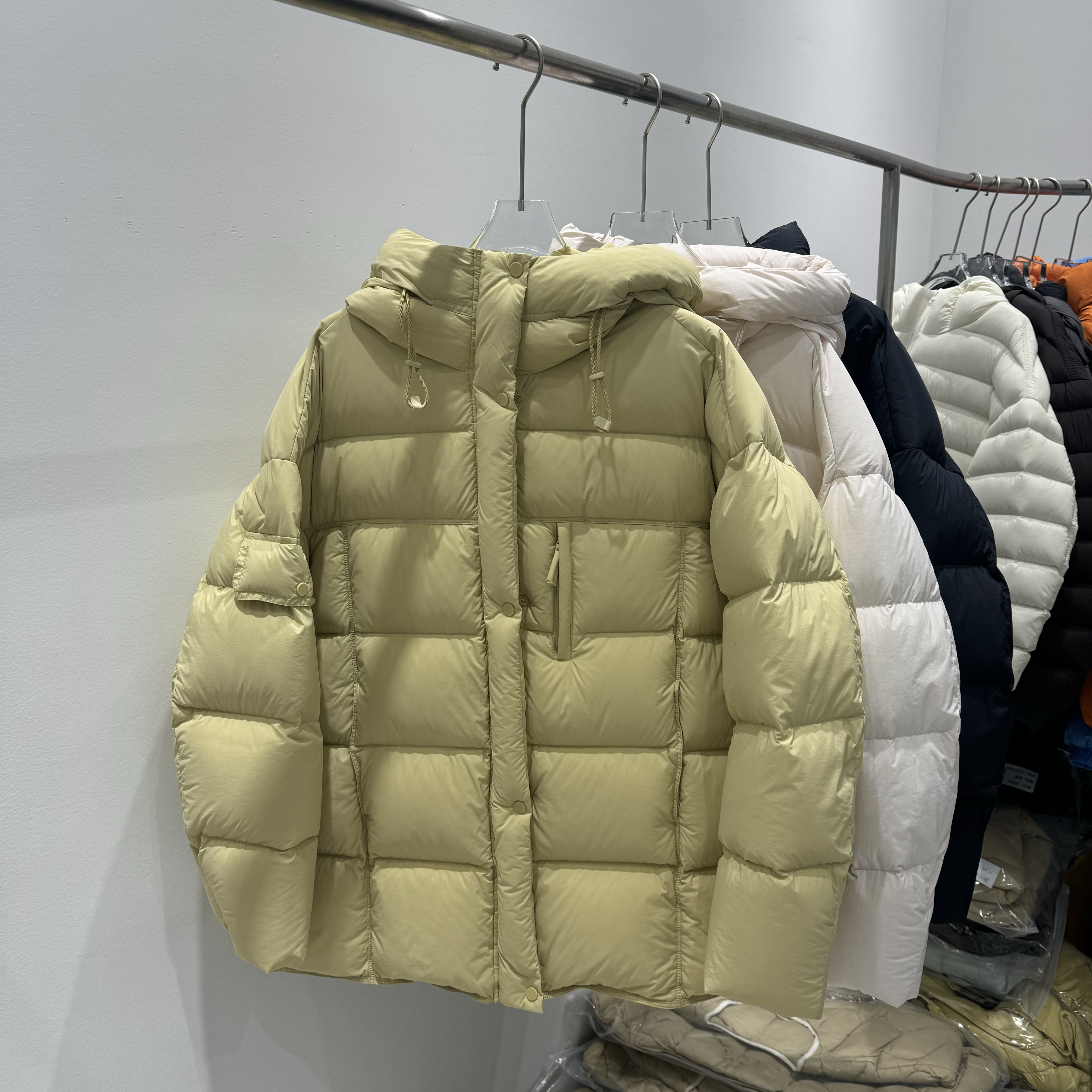 欧货95白鸭绒泡芙中长款羽绒服女冬季新款加厚保暖宽松百搭外套