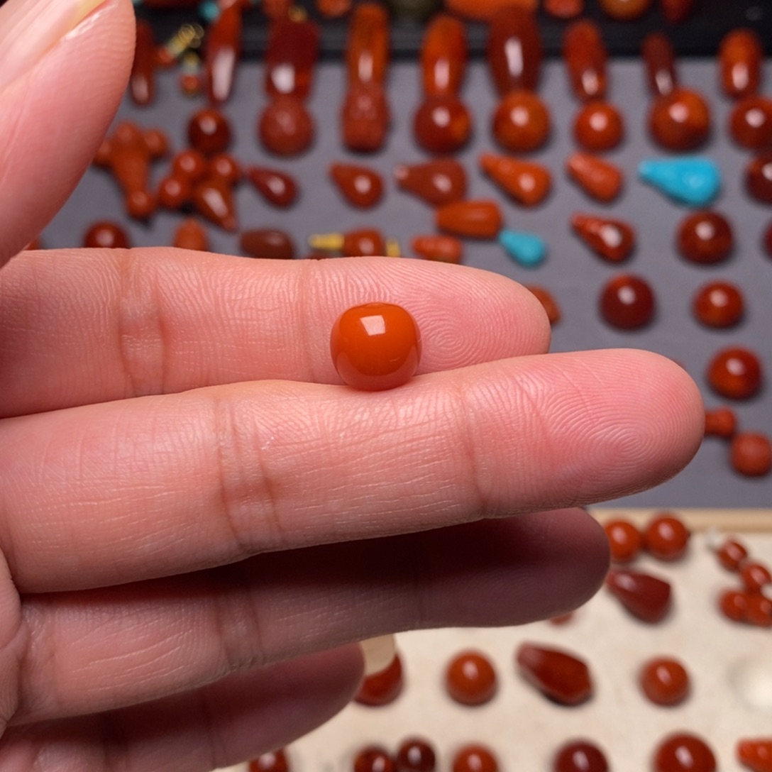 南红玛瑙配饰9.5未镶嵌紫**來