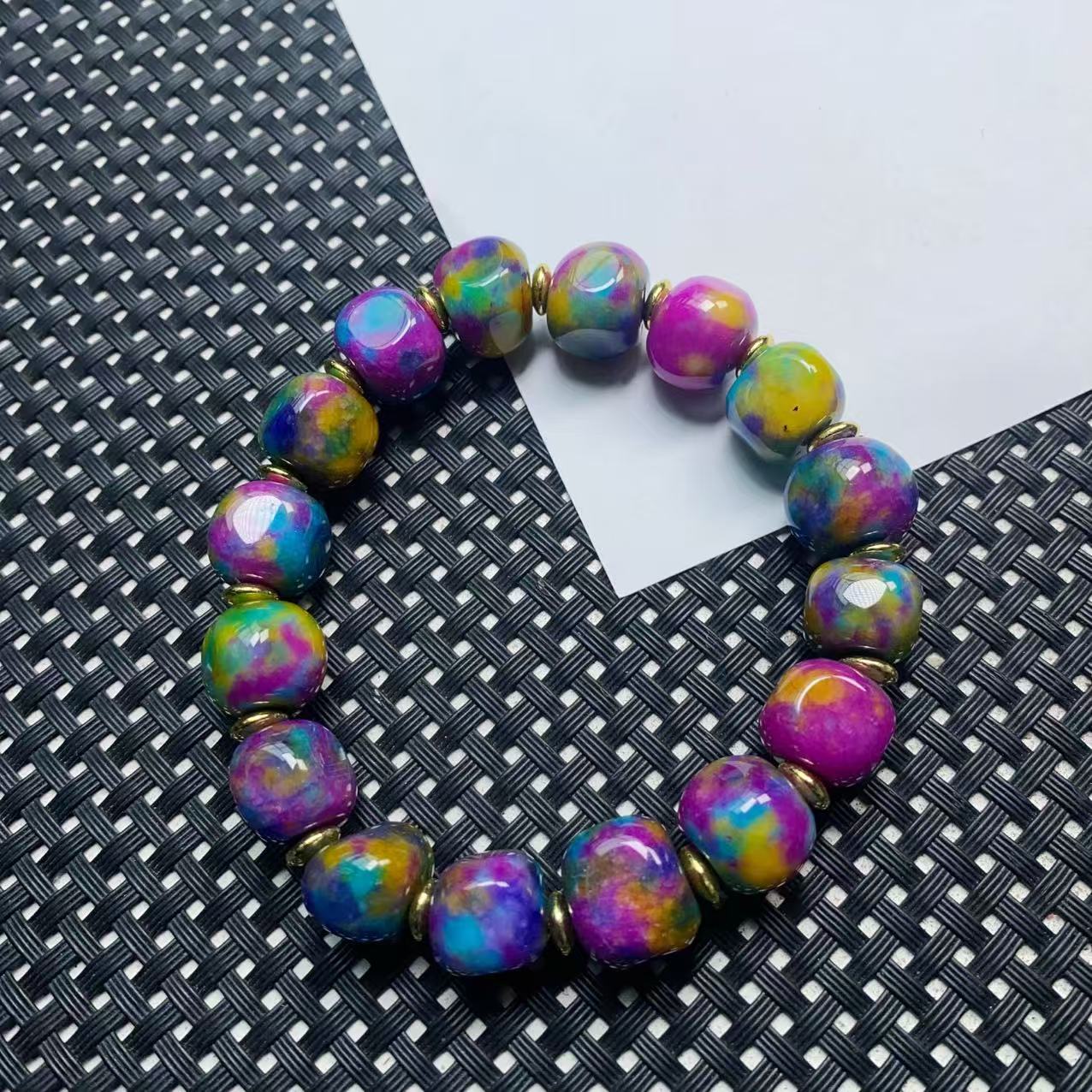 A935七彩苏方随型手链11M