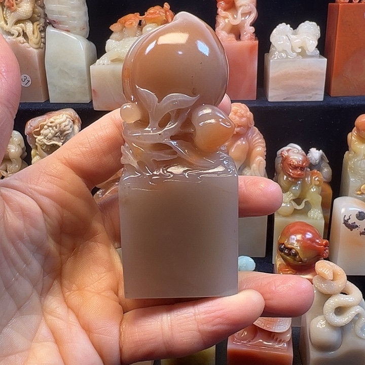 寿山石印石说***单寿山石手工雕刻