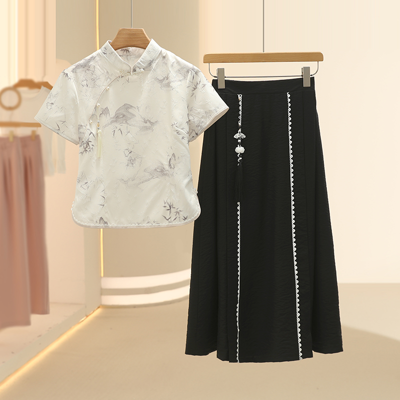 【芙】新中式洋气简约时髦时尚套装2025夏季新款设计感品牌女装