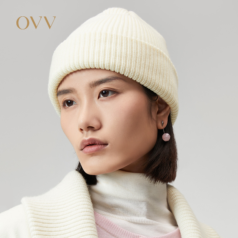 OVV秋冬新款黄金羊毛柔软舒适保暖针织帽