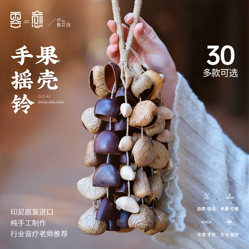 云愈种子壳果实坚果伴奏疗愈乐器音摇铃夹竹桃黑果果壳水铃桐果壳