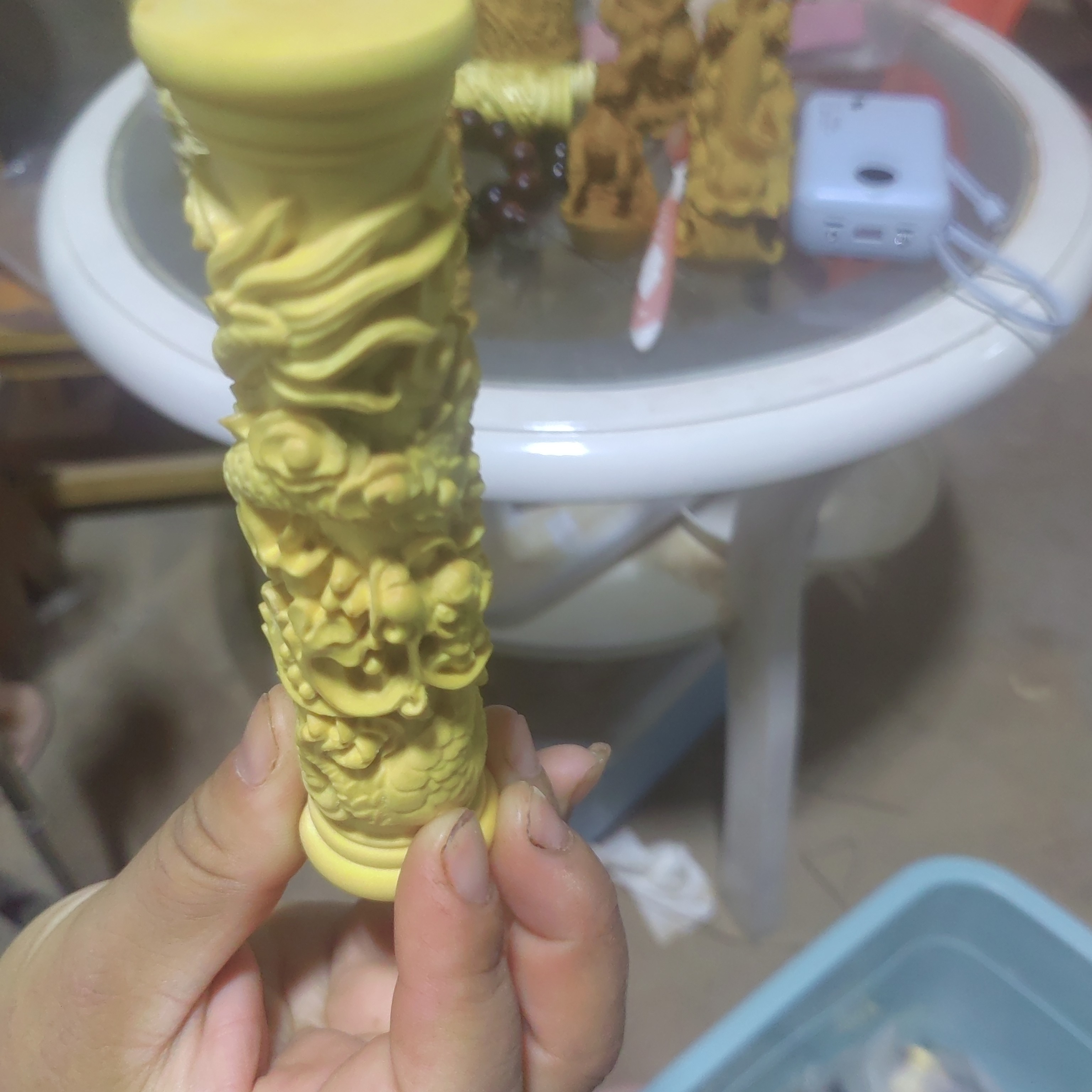 花椒木盘龙柱招财纳福