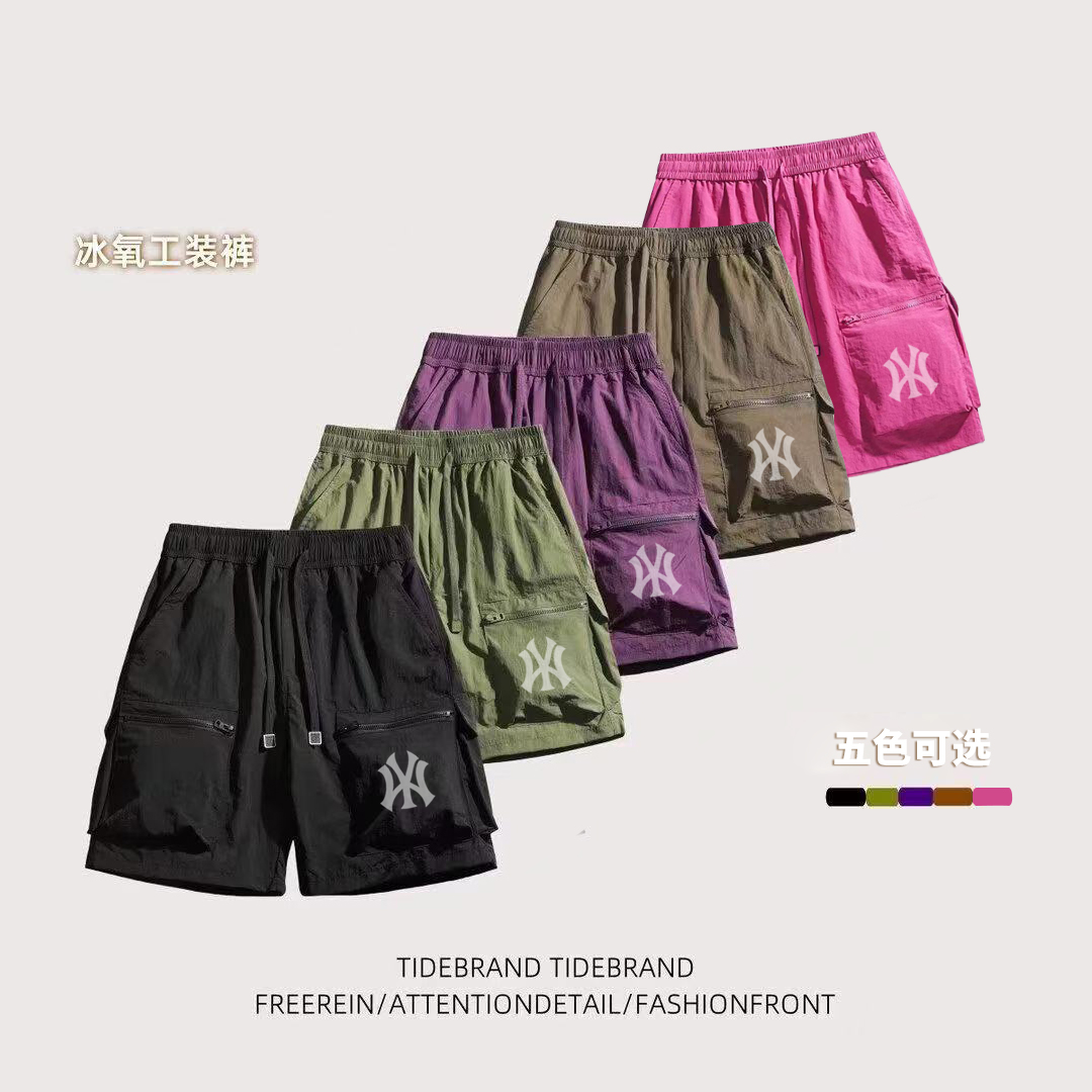 BB【多巴胺网红爆款】男女短裤美式多口袋工装裤夏季薄款运动五分裤