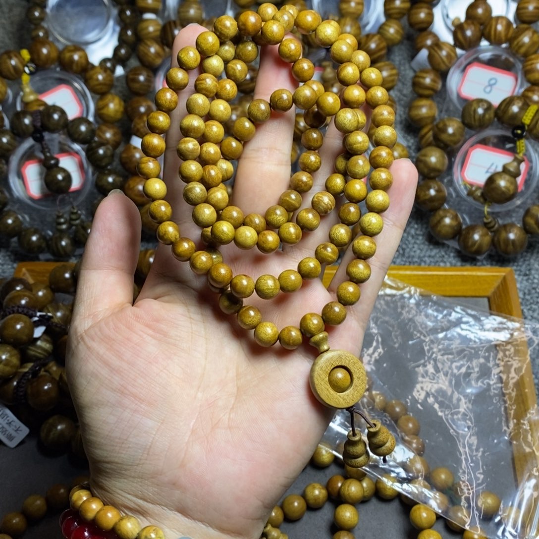 幸***人手串/手链楠木（金丝楠）枯木老料108颗