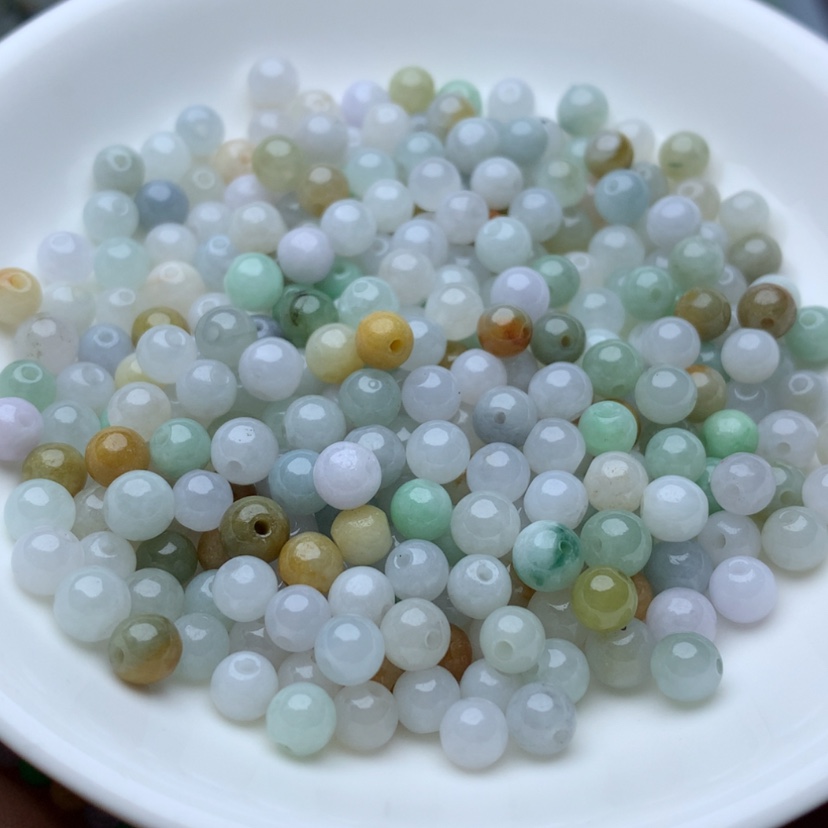 【闪购商品】翡翠手链未镶嵌卡5老胶多宝50颗