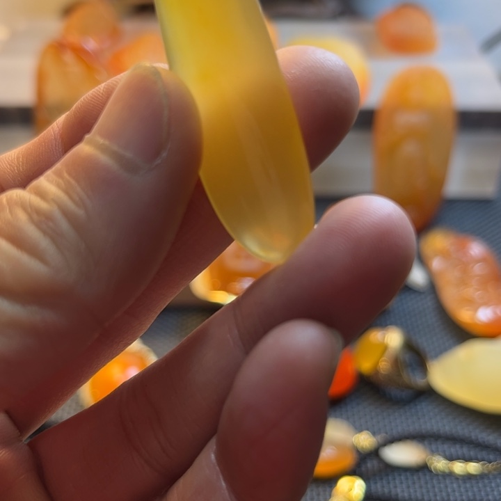 石英质玉颈饰银S925镀金镶嵌渔**穷