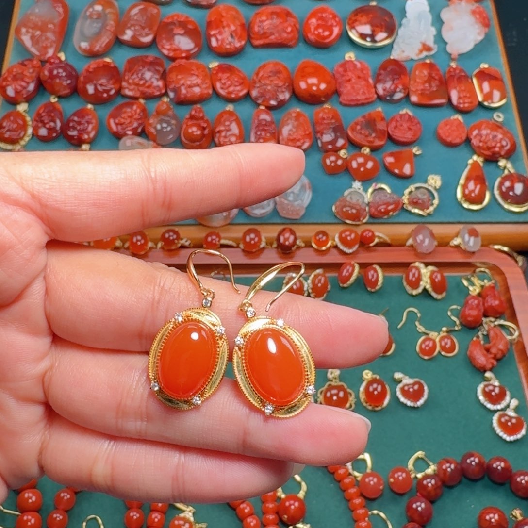 南红玛瑙南红银S925镶嵌