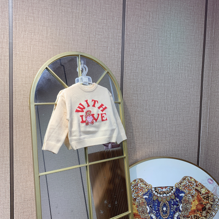 AC482   宝宝米杏色长袖毛衣   秋款