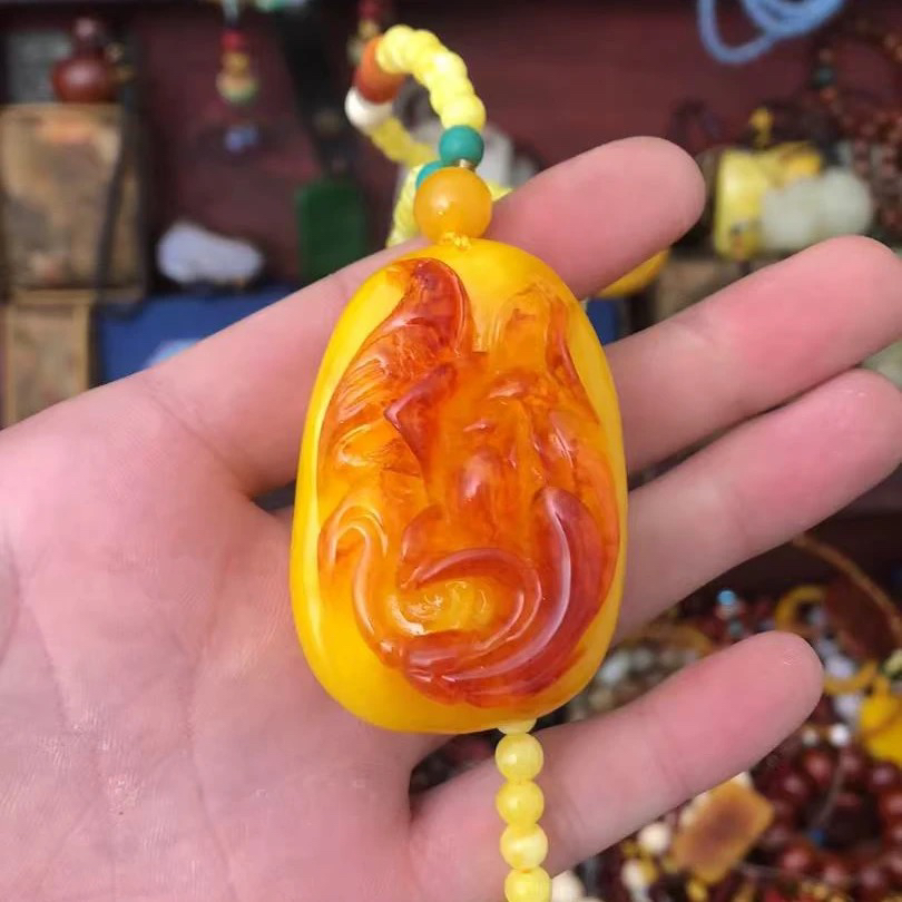 【闪购商品】蜜蜡百财鸡牌子