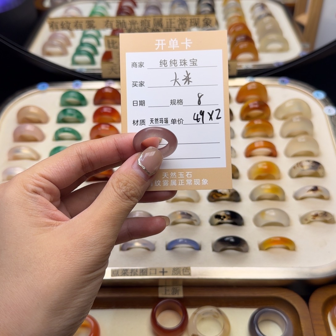 玛瑙/玉髓戒指合金