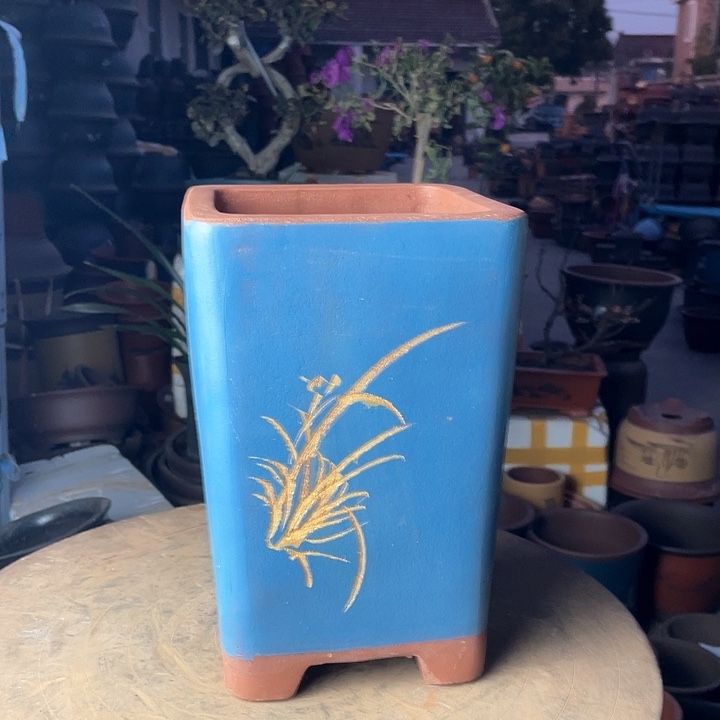 紫砂宜兴紫砂蓝四方17