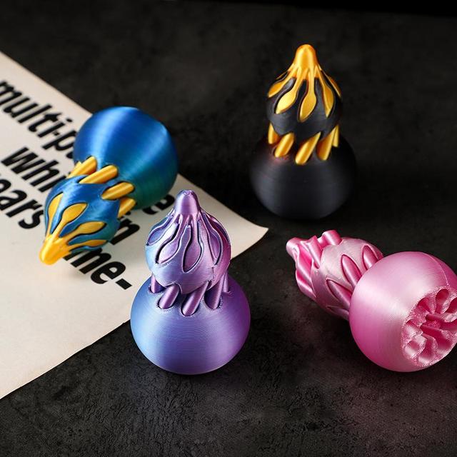 旋转螺旋锥葫芦解压玩具网红爆款3D打印二合一指尖减压神器推推乐