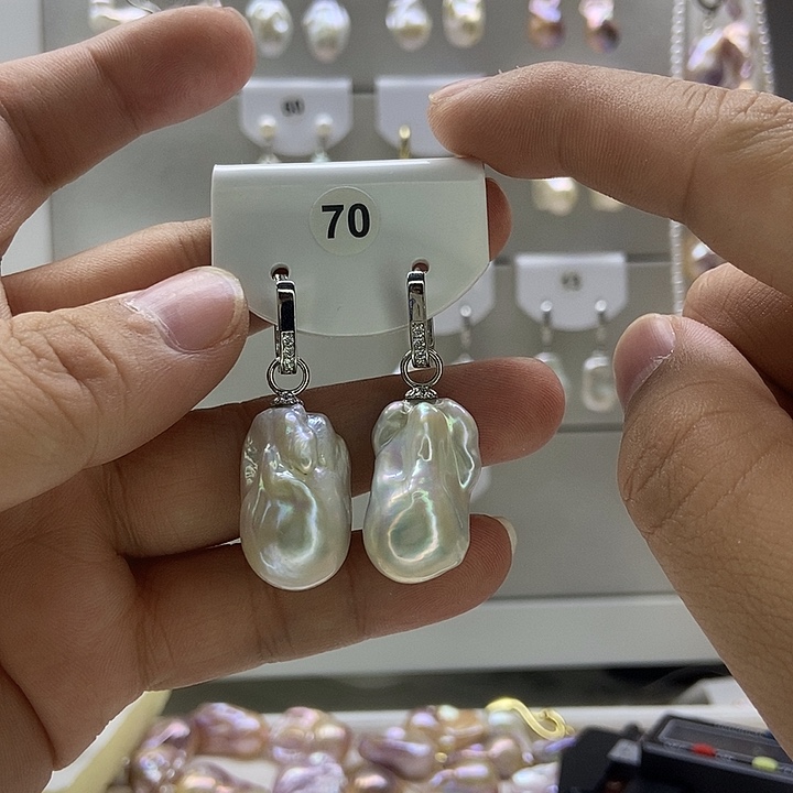 先***姐银S925镶嵌颈饰淡水珍珠70