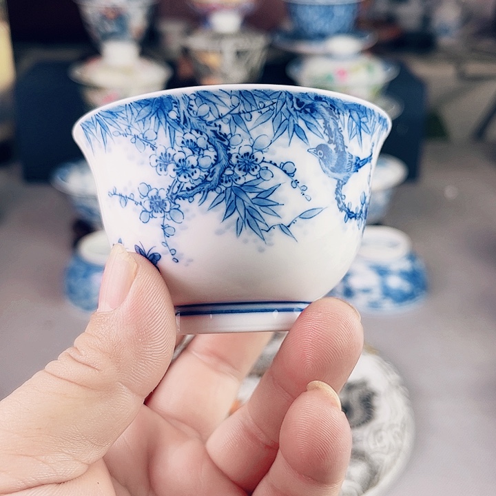 顾老师青花主人杯