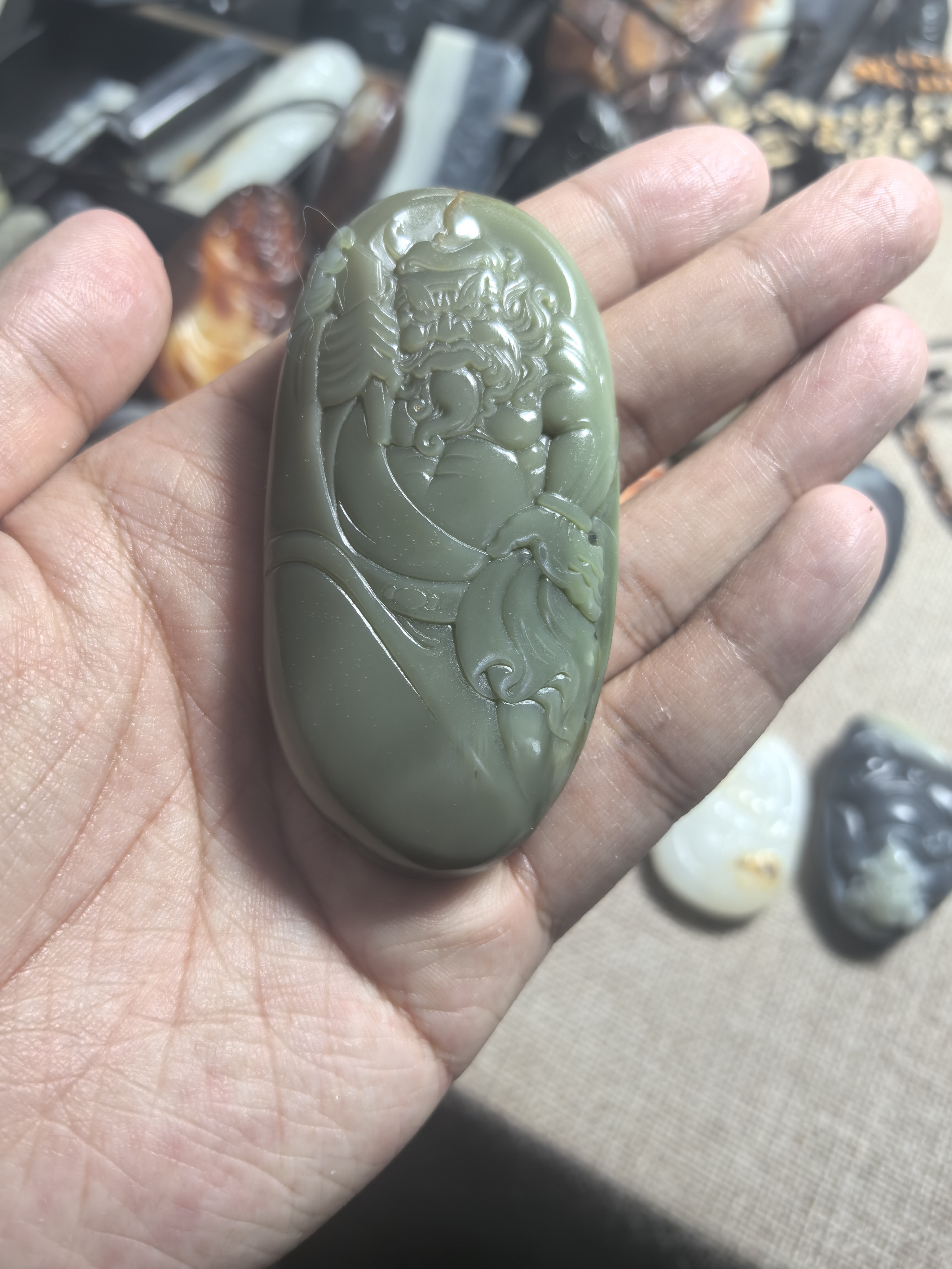 和田玉钟馗小手把