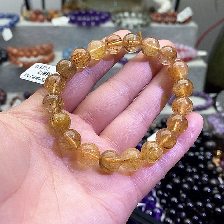 水晶手链未镶嵌金发晶10+