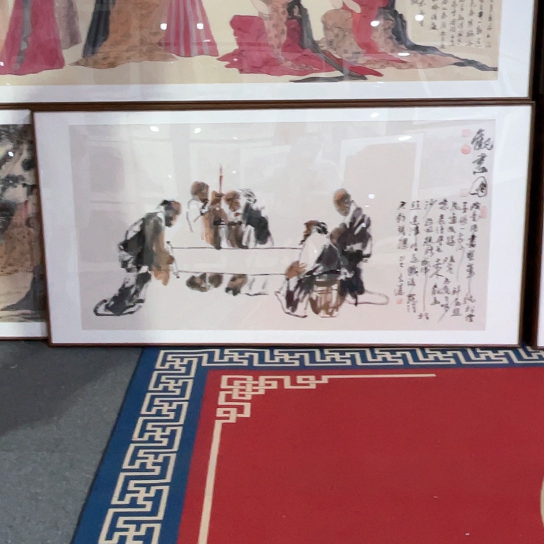 国画手绘画作品带框80/160