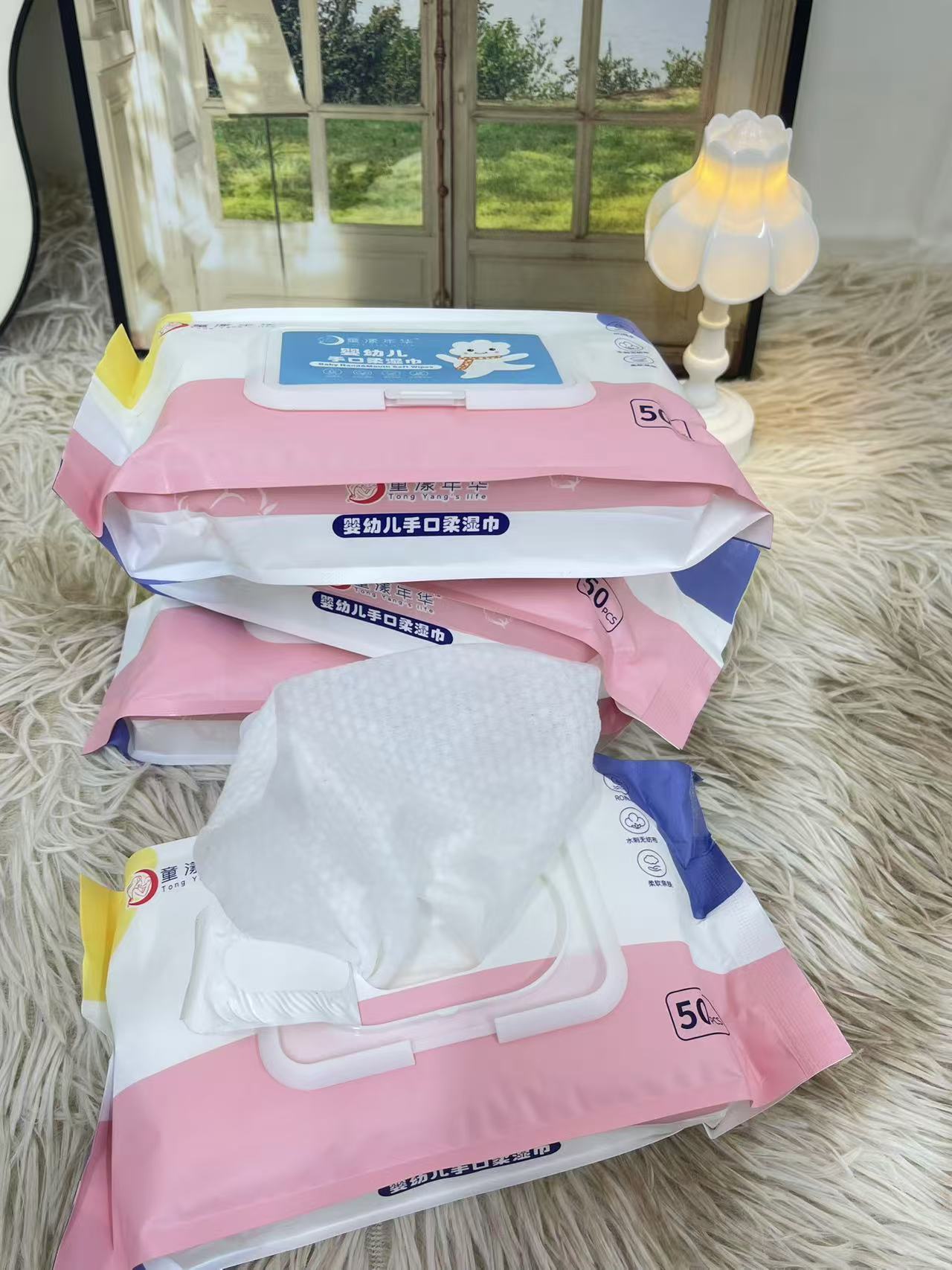 湿巾50抽×4包宝宝手口湿巾
