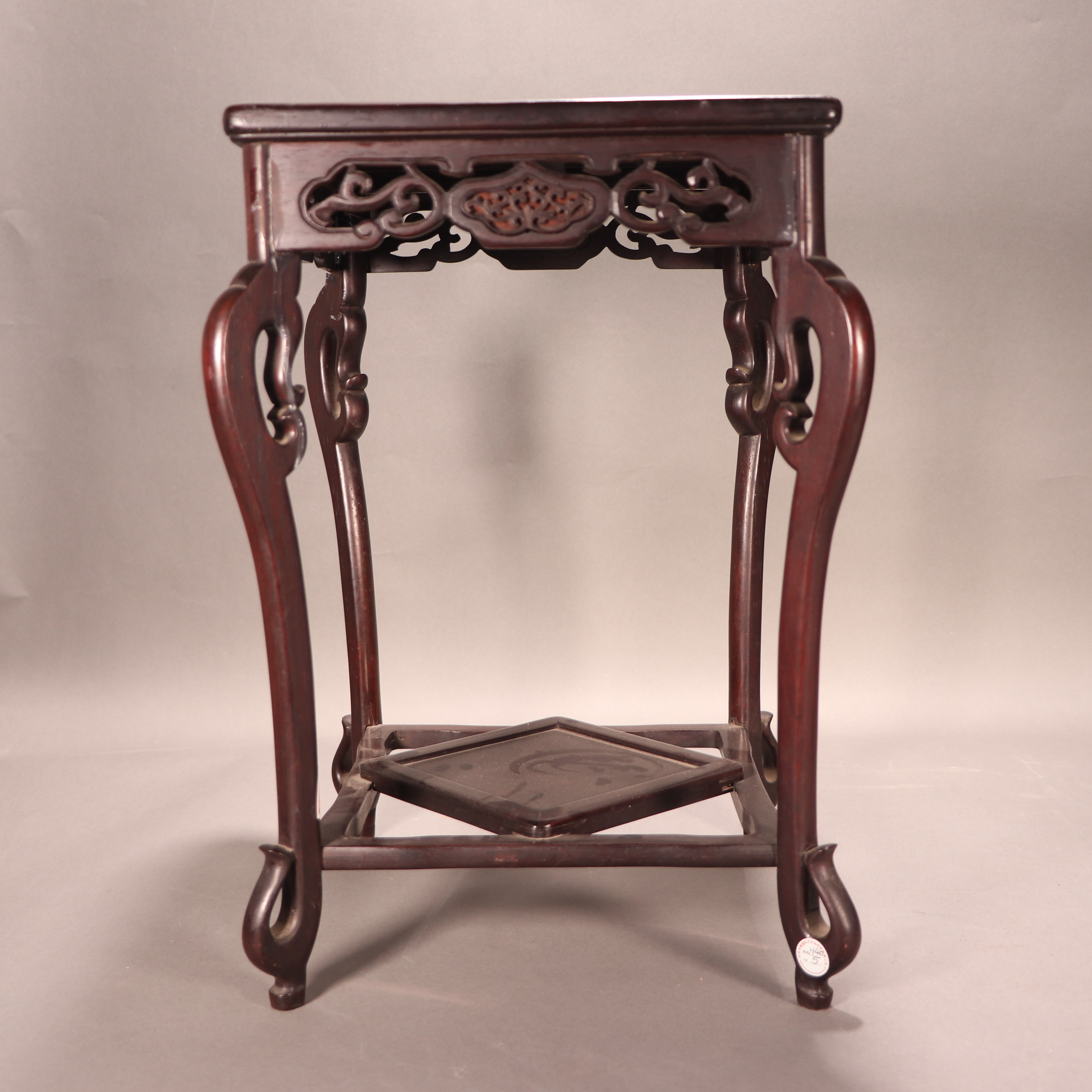 lot5  DY4005  清代  红木花几【拍卖预展】不出售