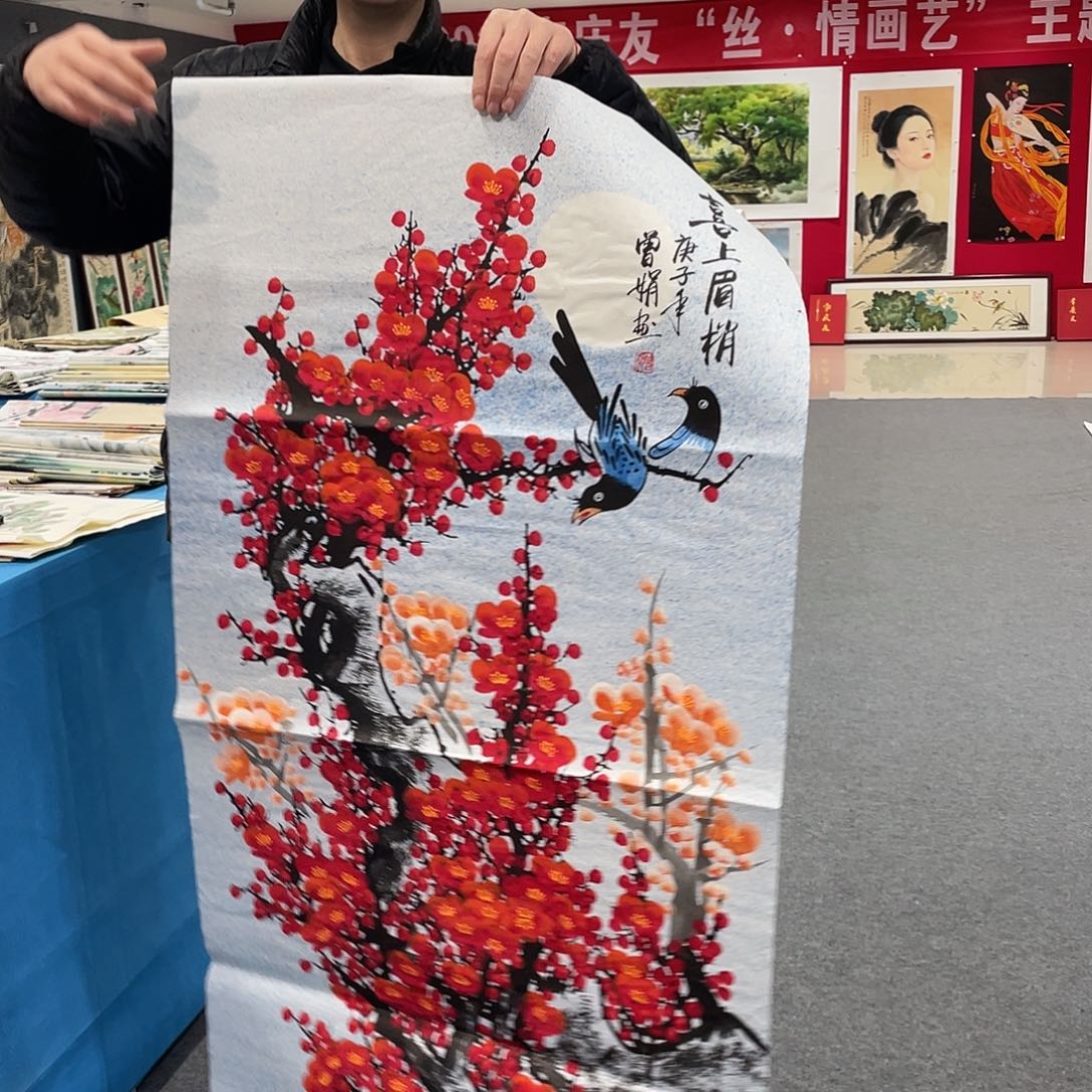 国画今天上午国画作品展示