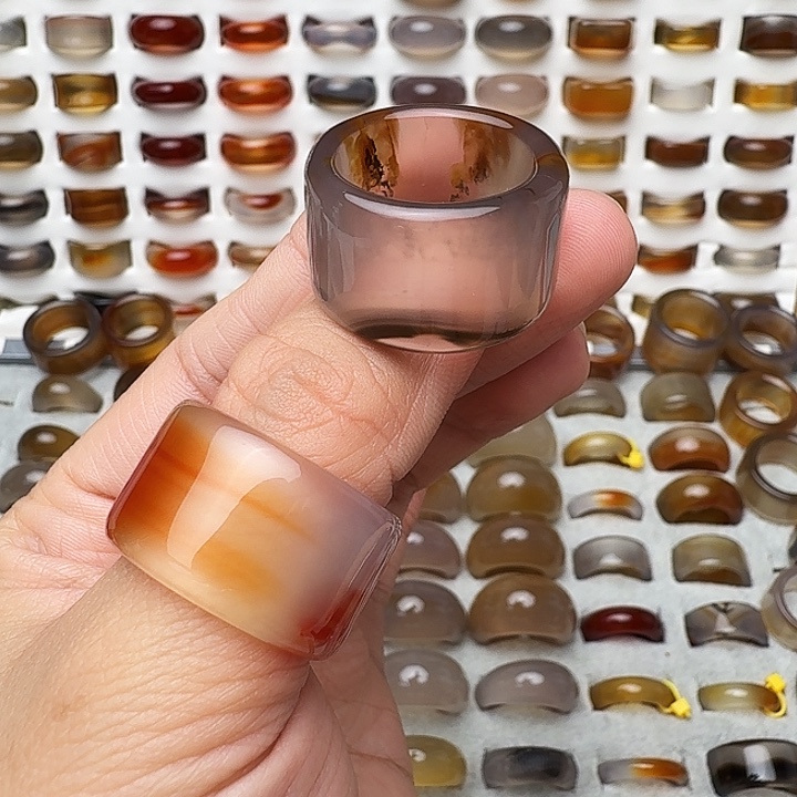 玛瑙/玉髓未镶嵌戒圈20/21圈福利