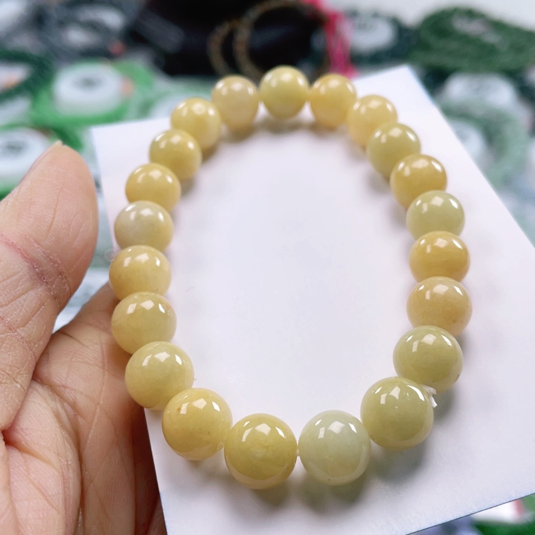 翡翠戒指未镶嵌天然翡翠手串9mm