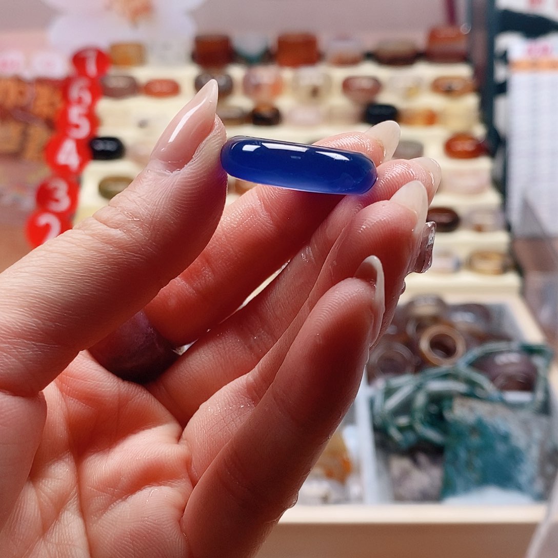 玛瑙/玉髓戒指未镶嵌猫*