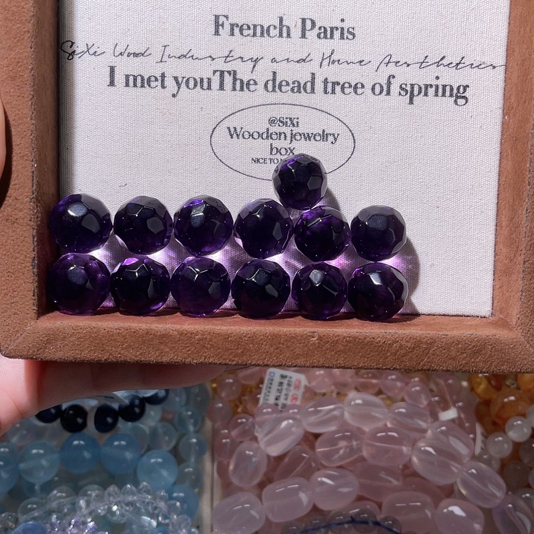 D***n手链未镶嵌发晶巴西帝王紫13颗-1