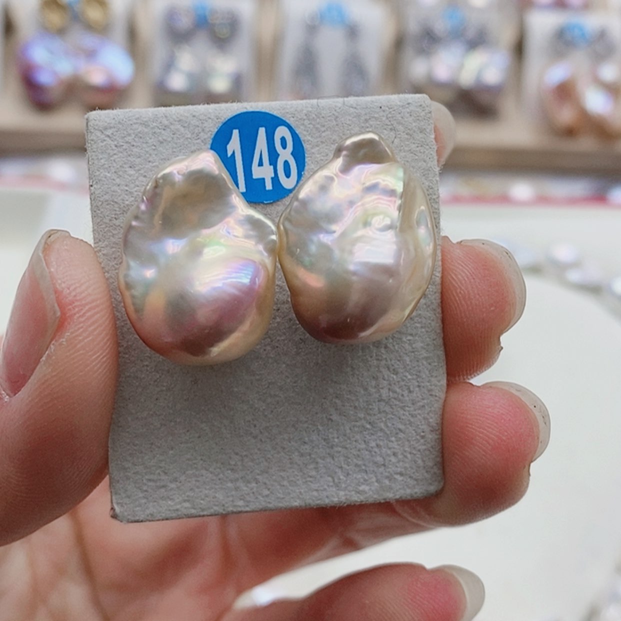 【闪购商品】淡水珍珠耳饰银S925镶嵌