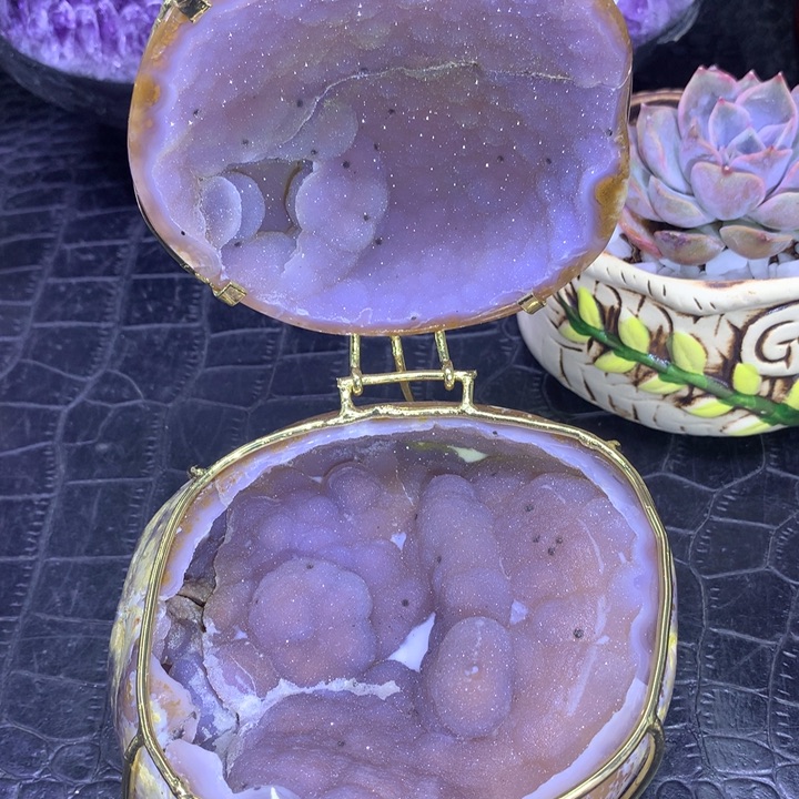 水晶福利粉软啵啵盆未镶嵌