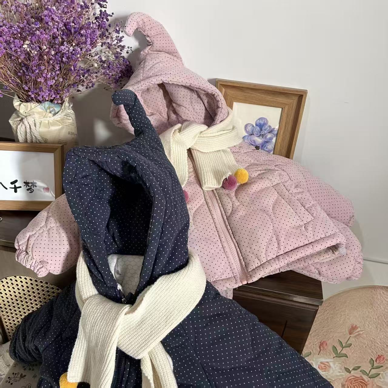 2025新款儿童家居服男女童四层加厚保暖冬季家居服套装