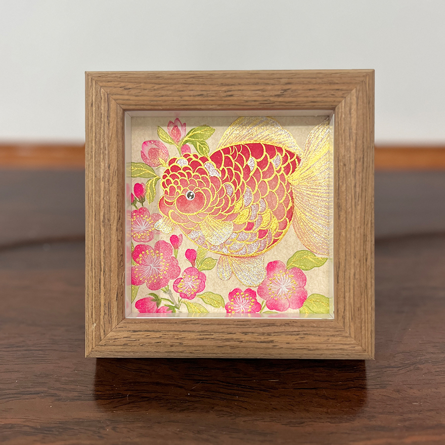 【鸿运当头】9纯手绘国风摆件新中式客厅家居装饰画手绘艺术摆台