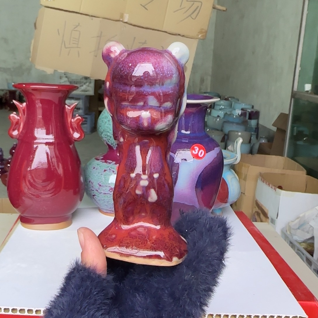 摆件陶郑家钧瓷摆件微瑕