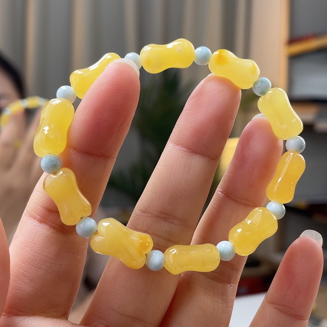 琥珀手链未镶嵌蜜蜡手串