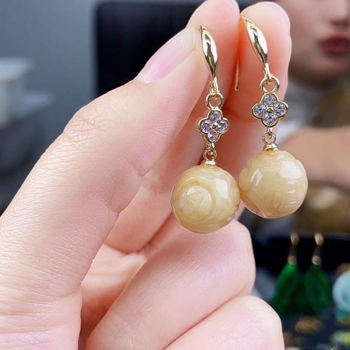 翡翠耳饰未镶嵌饰品