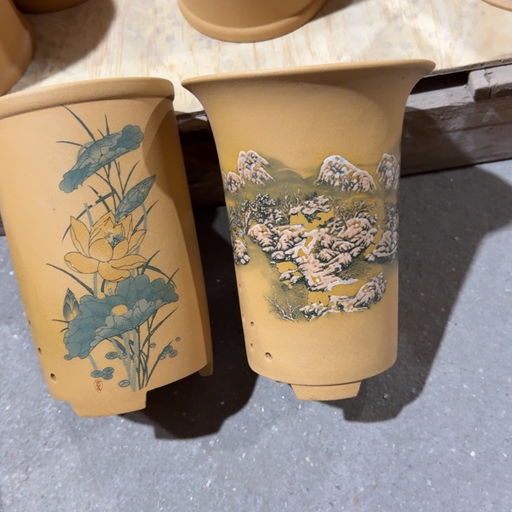 紫砂花盆 高度22口径14 17