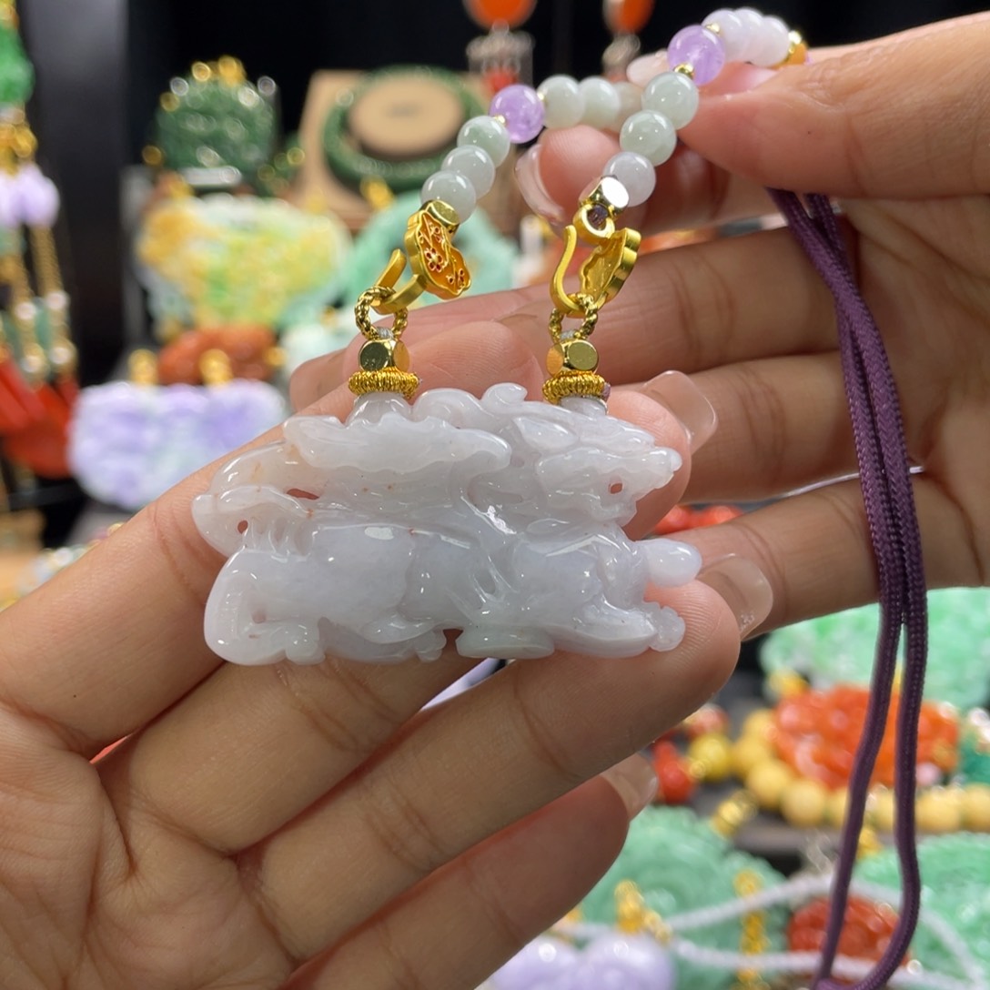 翡翠颈饰未镶嵌代编织