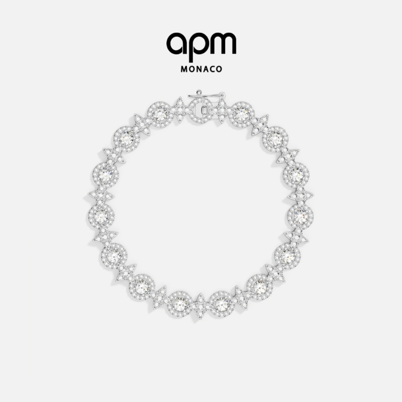 APM Monaco流星雨圆圈密镶手链明星同款情侣首饰饰品时尚饰品