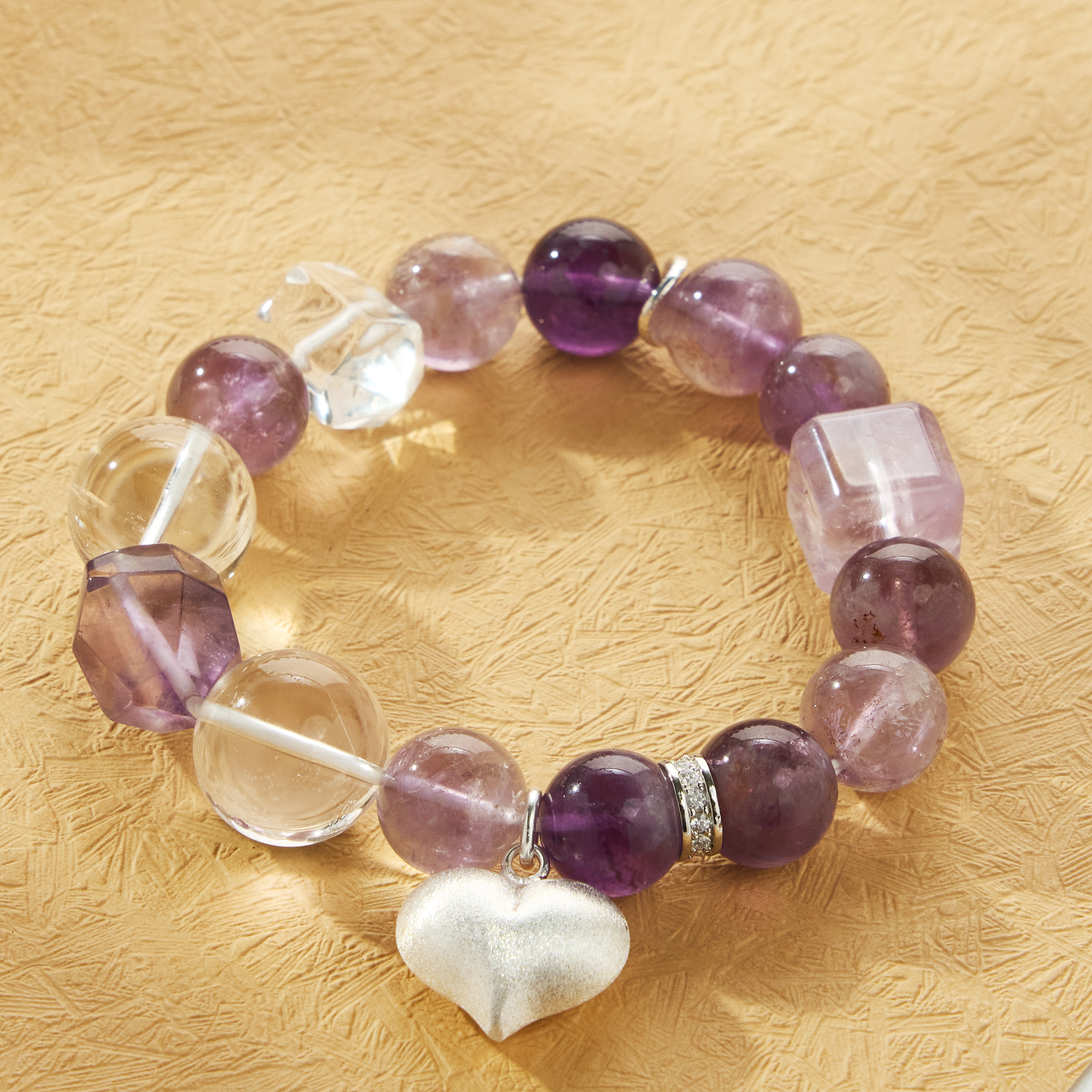 【九紫界】乌拉圭玻利维亚天然紫水晶手串多宝手链复古原创设计